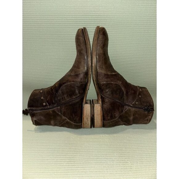 Mark Nason Cross Boots Side Zip Brown Leather Men’s Size 10 87627 - Picture 5 of 9